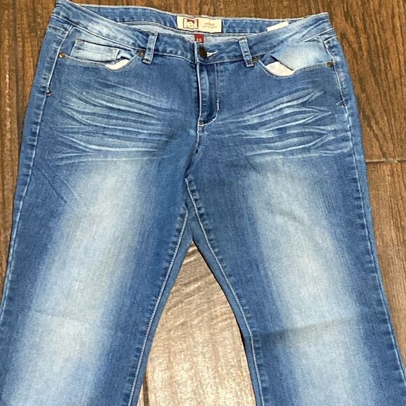 VTG, Leí  Jeans Blue Flare & Wide Leg Denim Junior Size 15 - Picture 5 of 12